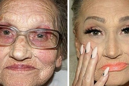 80歲老奶奶要求孫女幫她化個美美的妝，意外爆紅成為網路大紅人