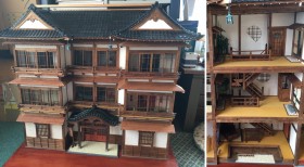 孫女想要一個「娃娃屋」，爺爺直接做了超精緻的「古代日式大宅」給她