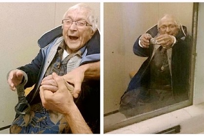 99歲老奶奶被警方逮捕關進監獄，終於實現了她「遺願清單」上的重要項目