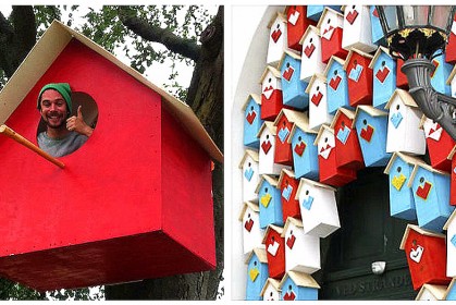 為了讓鳥兒們能夠住在都市裡，這男生利用廢木料建造成 3,500 個鳥舍！