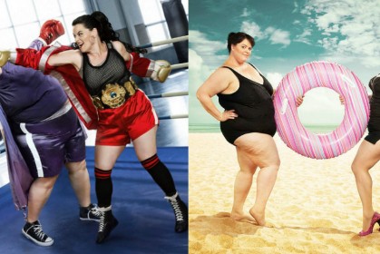跟自己超級比一比！她把自己減重前、後的照片合成影像，激勵想減重者一起努力～