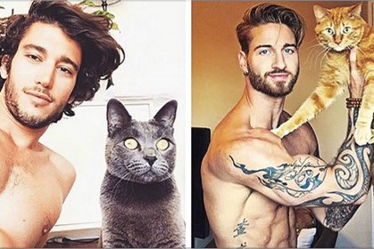 最新紓壓解鬰秘方！這個滿是《帥哥帶猫咪的 Instagram 網頁》就是你所需要的啦～