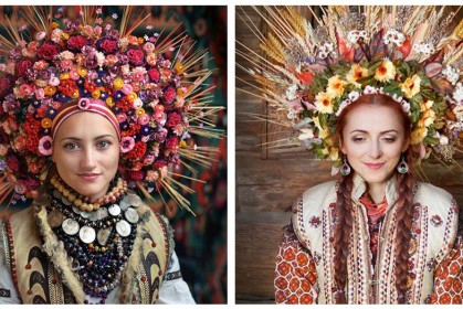 25張烏克蘭頭戴「傳統花冠」女性，向全世界傳達出非凡訊息，美若天仙過目難忘