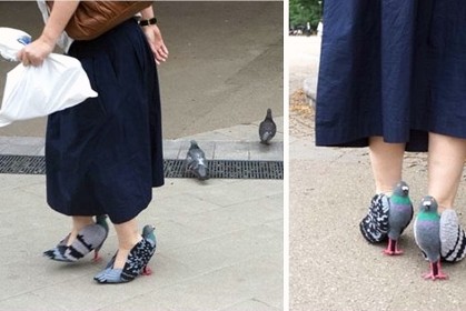她穿上這雙「鴿子鞋」逛大街太吸睛，背後有著感人的原因