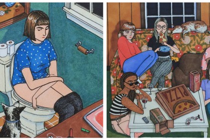 「女生們在家都在做什麼」，藝術家30張誠實的插畫引起粉絲們迴響