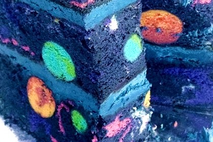 這個外形「美到讓你不敢置信的太空蛋糕」，切開後裡面居然藏著一個《銀河系》！