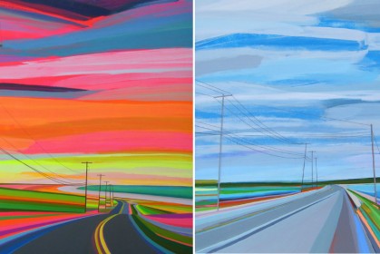 這位畫家把公路景色，化為一幅幅躍動著線條與色彩的傑作！精采絕倫不容錯過～