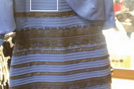 這件洋裝到底是什麼顏色？白金？還是黑藍？