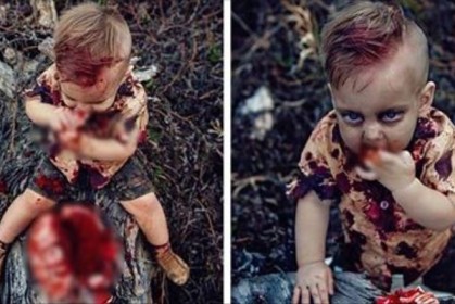 1歲寶寶「凶狠啃食人腦」媽媽開心拍照被罵翻！她一說出內幕「所有人淚崩道歉」：妳太偉大！
