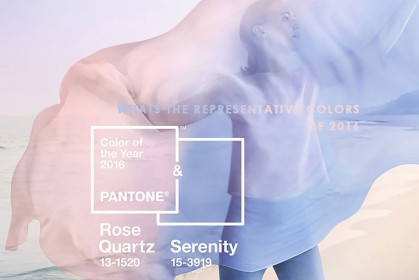 色彩權威 Pantone 已發表 2016 年代表色：浪漫的 Rose Quartz 和 Serenity 迅速充斥各領域