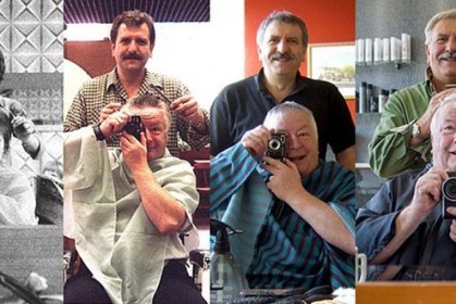 這名男子隨手拍下理髮師幫他剪頭髮的照片，接下來連續拍了42年
