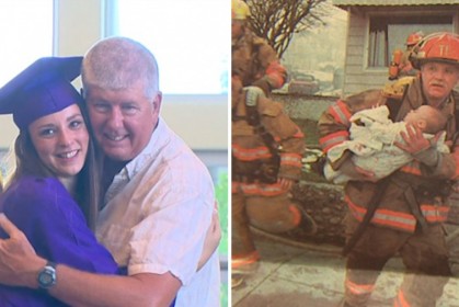 消防員衝入火場救出9個月大女孩，17年後女孩畢業典禮上致詞感謝消防員淚崩！