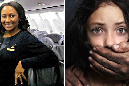 空姐機警用「唇語」暗示「被脅持不敢亂動」的少女，廁所1張便條紙救她一命！