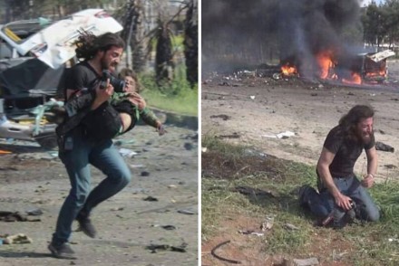 敘利亞再炸！攝影記者「丟下相機抱童狂奔」，但死太多救不完跪地崩潰痛哭...